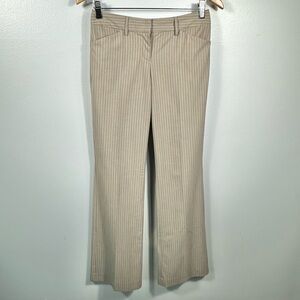Express Editor Brown Striped Trouser Pants Size 0 Careerwear Professional Office